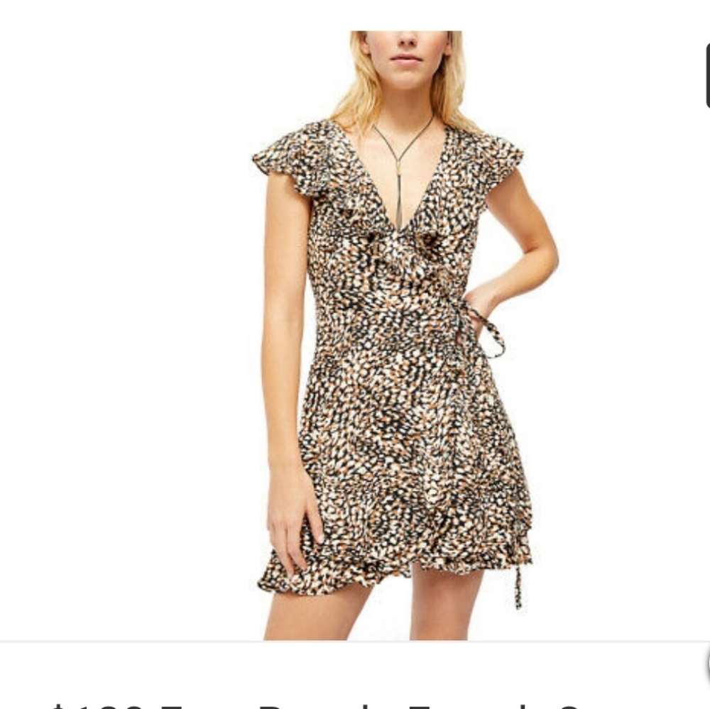 Free People Leopard mini dress, size S